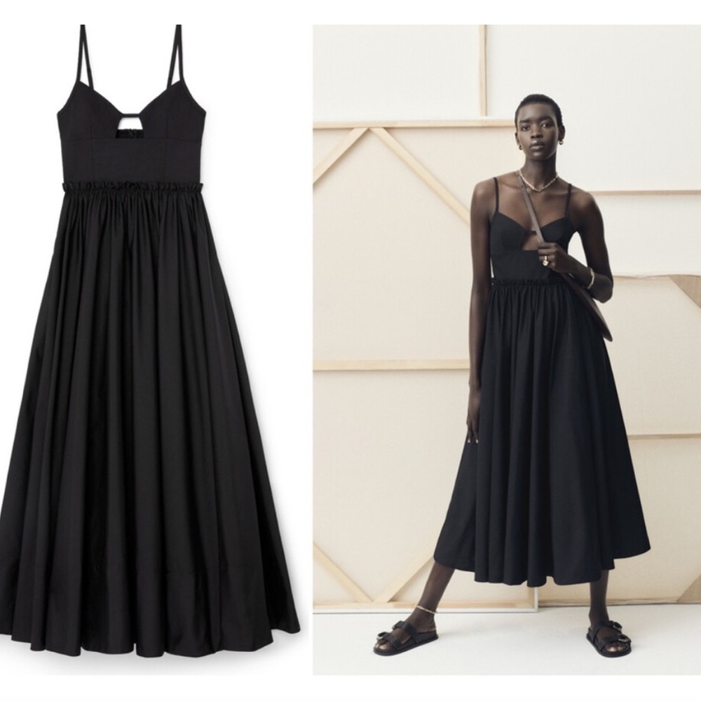 G. LABEL by GOOP E. Zuritsky Black Cutout Maxi Dress | Size 4 | MSRP $675